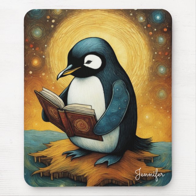 Mousepad Nome do Livro de Leitura do Pinguim Cugado (Frente)