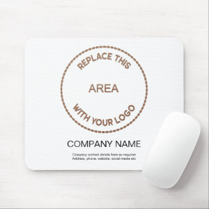 Mousepad Nome do logotipo da empresa - Branco