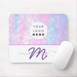 Mousepad Nome do logotipo personalizado Hológrafo Unicorn r