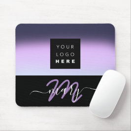 Mousepad Nome do logotipo personalizado Monograma preto rox