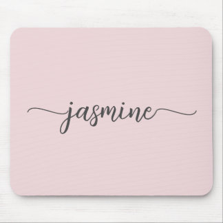 Mousepad Nome do Monograma Personalizado Rosa Rosa Rosa Sim