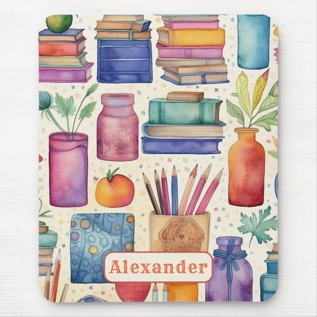 Mousepad Nome do Padrão de Regresso Moderno a Suprimentos E (Frente)