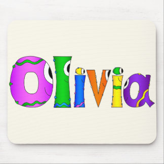 Mousepad Nome do Personagem de desenho animado "Olivia"
