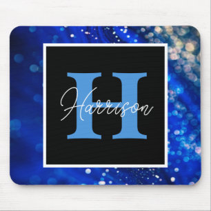 Mousepad Nome do Shimmer Azul e Monograma