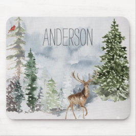 Mousepad Nome do veado do Forest Woodland
