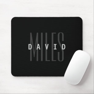 Mousepad Nome e Sobrenome Sobrepostos Modernos