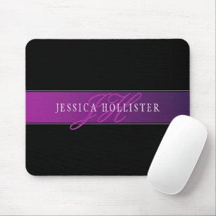 Mousepad Nome Elegante e Monograma Inicial/s