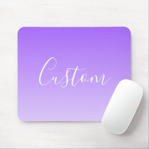Mousepad Nome em Letra Cursiva & Sombreado Roxo Claro Editá