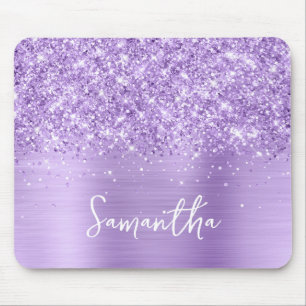 Mousepad Nome Glam Lavanda Brilhante