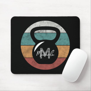 Mousepad Nome inicial do monograma personalizado da Vintage