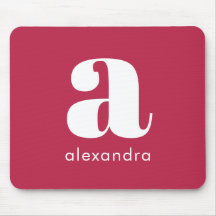 Nome inicial Monograma Professional Magenta Simple