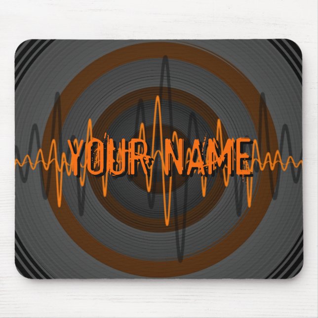 Mousepad 'Nome' Laranja Escuro (Frente)