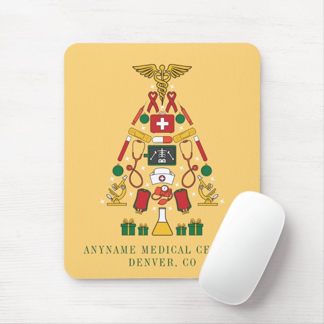 Mousepad Nome médico enfermeiro de medicina da árvore de Na (Com mouse)