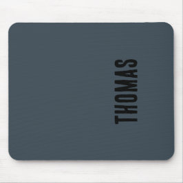 Mousepad Nome Mínimo Personalizado da Cinza de Carvão