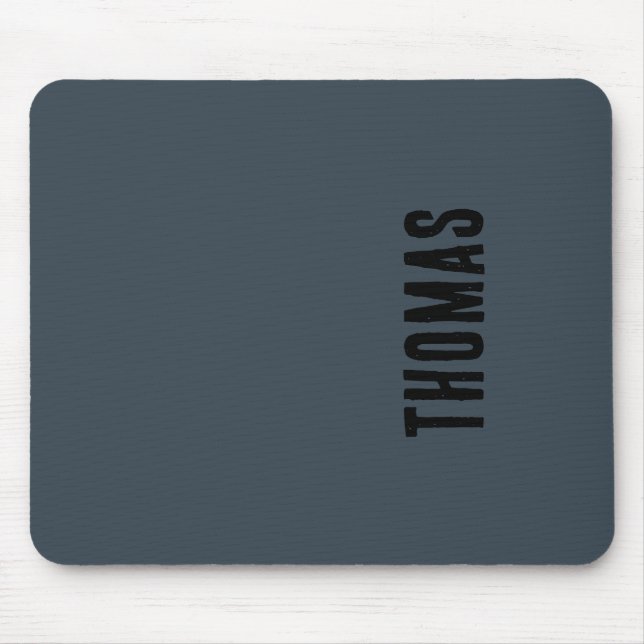 Mousepad Nome Mínimo Personalizado da Cinza de Carvão (Frente)