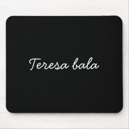 Mousepad Nome Moderno com Monograma Tendencial Preto