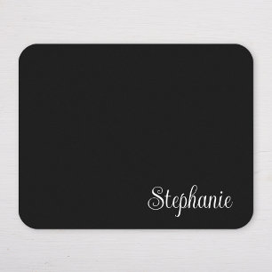 Mousepad Nome Moderno da Menina Negra e Branca
