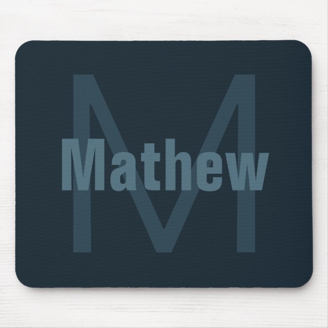 Mousepad Nome moderno editável (Frente)