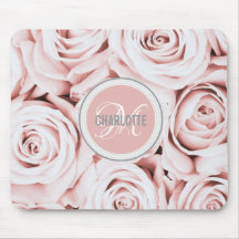 Nome monograma das flores rosadas, rosadas, rapari