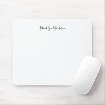 nome monograma do script personalizado branco na m