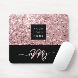 Mousepad Nome Monograma Mínimo de Literatura Rosa
