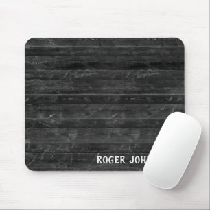Mousepad Nome Na Madeira Negra