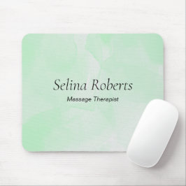 Mousepad Nome personalizado aquarela verde