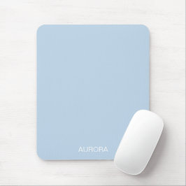 Mousepad Nome Personalizado Azul em Pó Elegante -