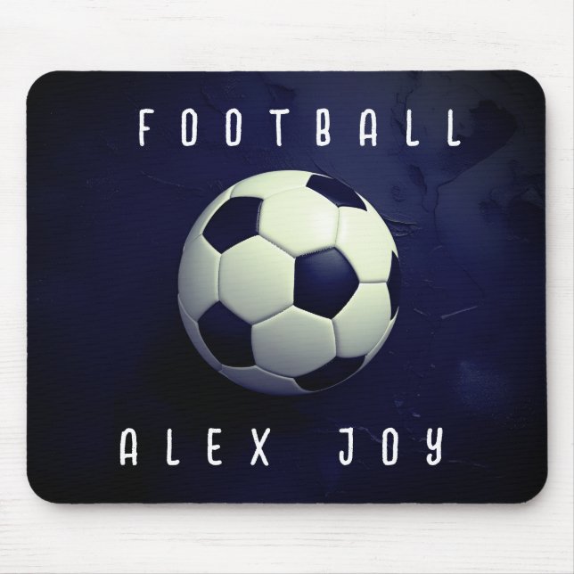 Mousepad Nome personalizado baseado no tema futebol (Frente)