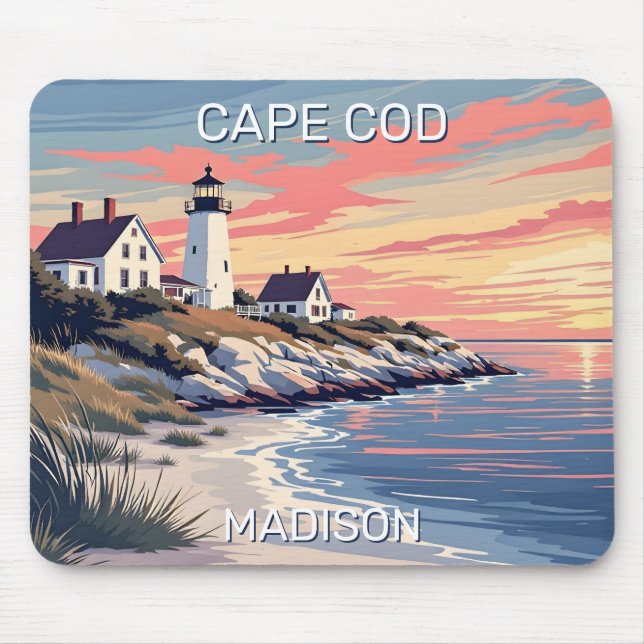 Mousepad Nome personalizado Cape Cod Massachusetts (Frente)