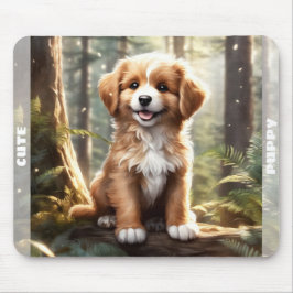 Mousepad Nome Personalizado da Floresta de Cachorro Cachorr