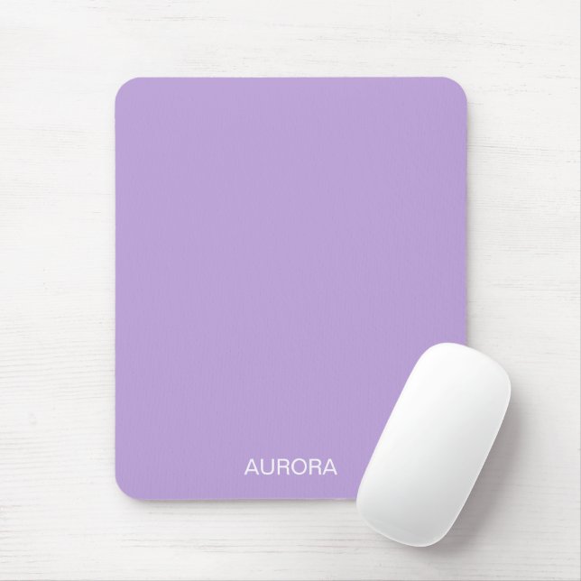 Mousepad Nome Personalizado da Lavanda Digital Elegante - (Com mouse)