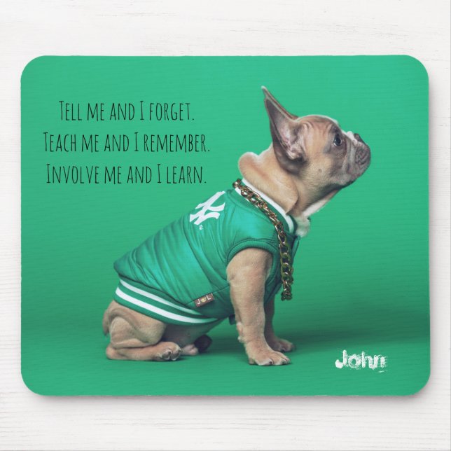 Mousepad Nome Personalizado da Melhor Cotação do Bulldog Fr (Frente)