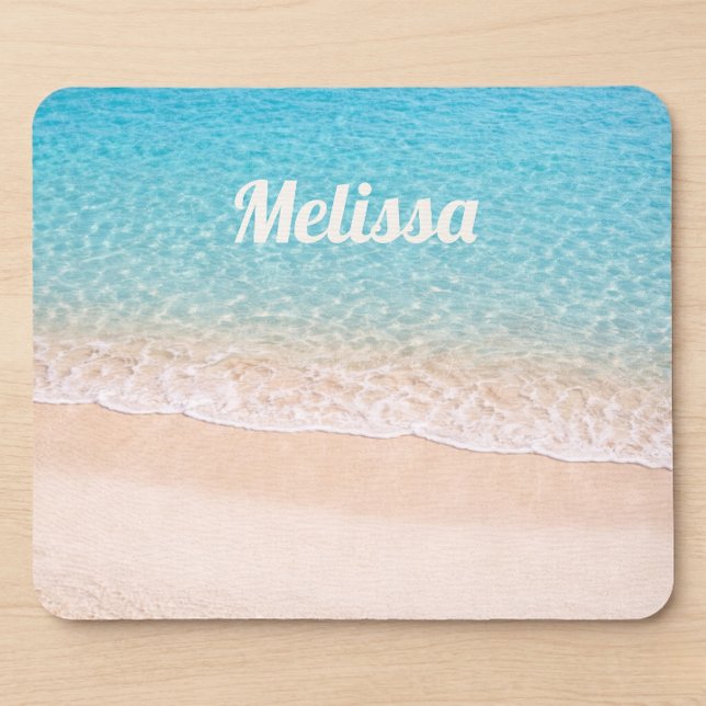 Mousepad Nome Personalizado da Orla Oceânica (Criador carregado)