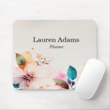 Nome personalizado das flores aquáticas cor pastel