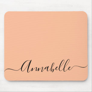 Mousepad Nome Personalizado de Pêssego Simples