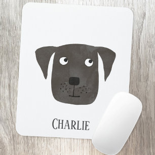 Mousepad Nome Personalizado do Cachorro do Vendedor Negro-B