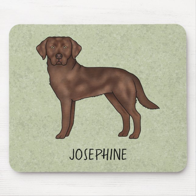 Mousepad Nome Personalizado do Cão do Laboratório de Retrie (Frente)