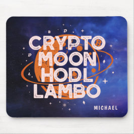 Mousepad Nome Personalizado do Espaço de Borda da Lua Crypt