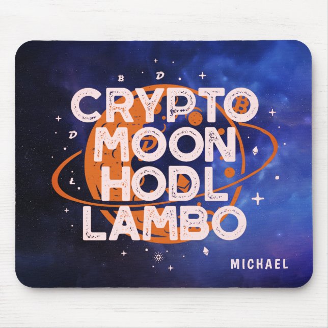 Mousepad Nome Personalizado do Espaço de Borda da Lua Crypt (Frente)
