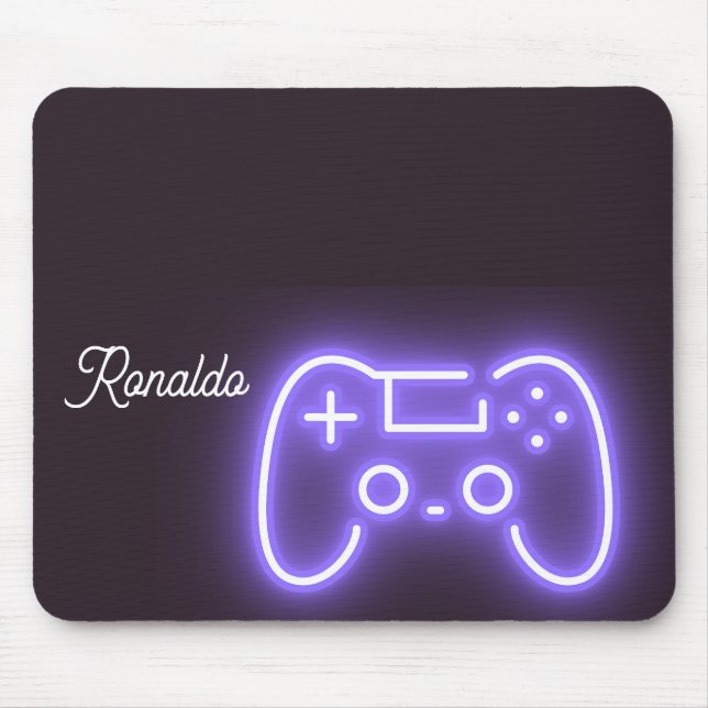 Mousepad Nome personalizado do identificador NEON PS4 (Frente)