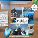 Mousepad Nome Personalizado do Monograma de Colagem de Foto<br><div class="desc">Crie o seu próprio mouse personalizado e a cores personalizadas usando este modelo de colagem de fotos fácil de carregar, com 8 imagens em vários tamanhos e formas, e um monograma e nome na sua escolha de estilos de fonte e todas as cores (mostrado com um moderno nome de script...</div>