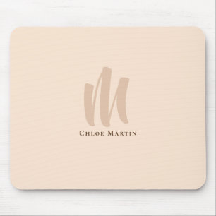 Mousepad Nome Personalizado do Monograma Minimalista Modern
