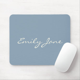 Mousepad Nome Personalizado do Script Manuscrito Azul Elega