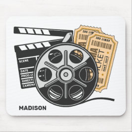 Mousepad Nome personalizado e filme colorido