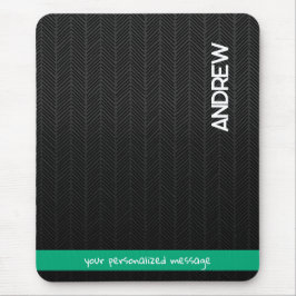 Mousepad Nome personalizado e mensagem personalizada preto