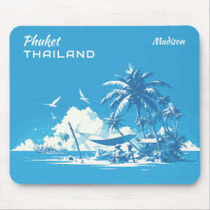 Mousepad Nome personalizado e texto Phuket Tailândia