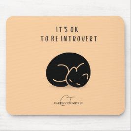 Mousepad Nome Personalizado Gato Adormecido Está Tudo Bem S