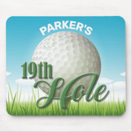 Mousepad NOME Personalizado Golfer Pro Ball 19th Hole