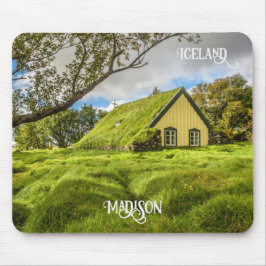 Mousepad Nome Personalizado Igreja Turf Islandesa